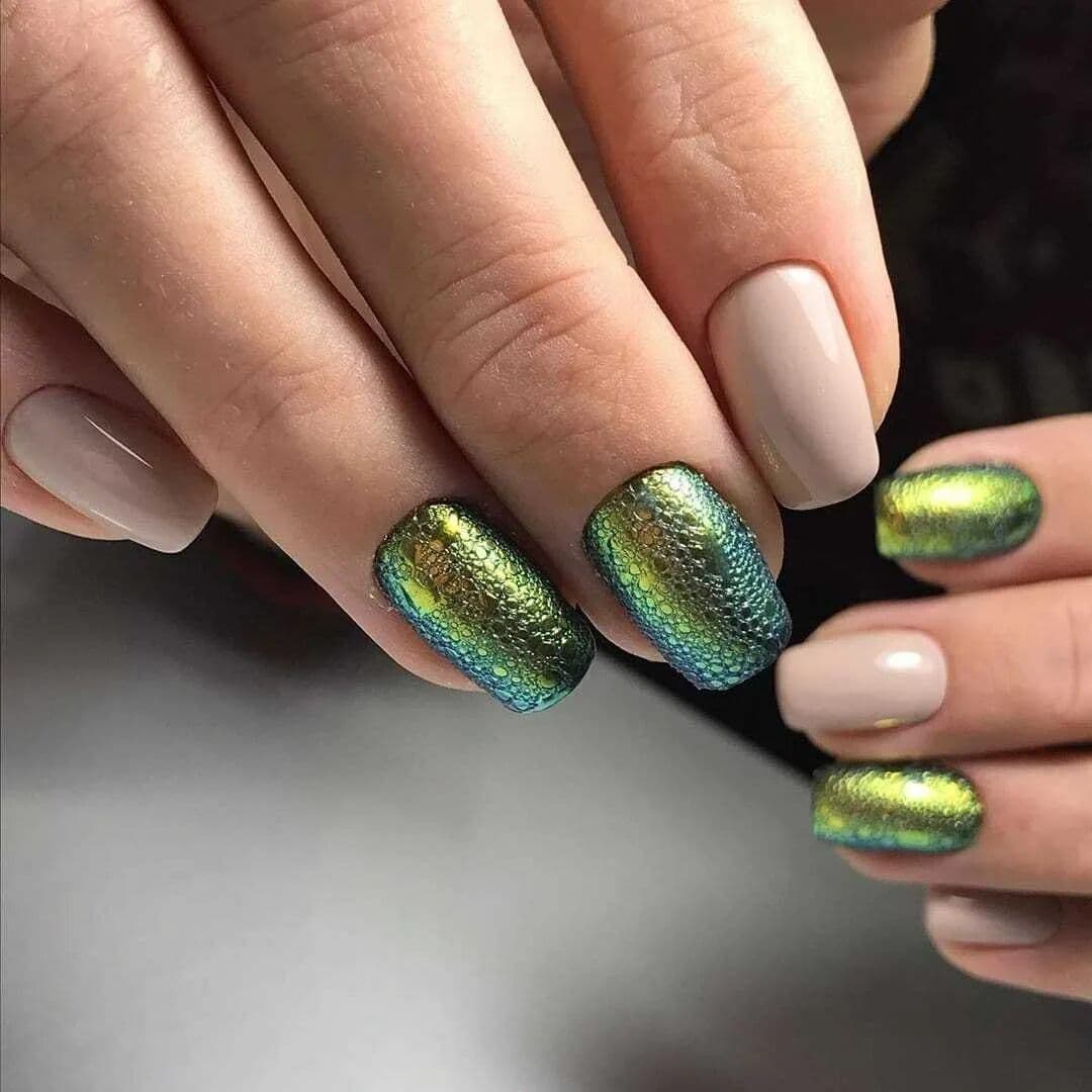 Пенный маникюр со втиркой