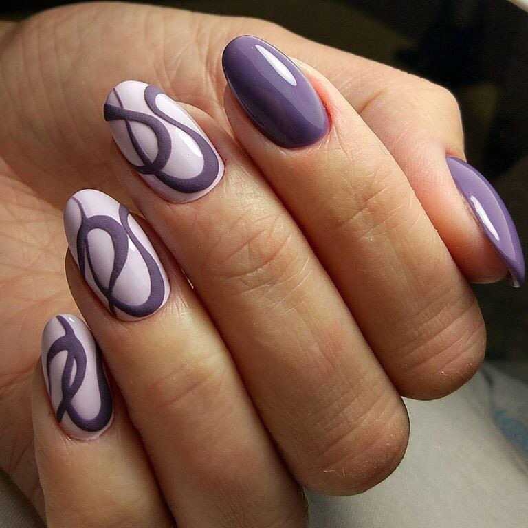 фиолетовые ногти