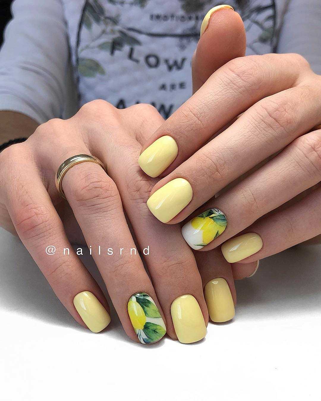 желтый дизайн ногтей картинки
